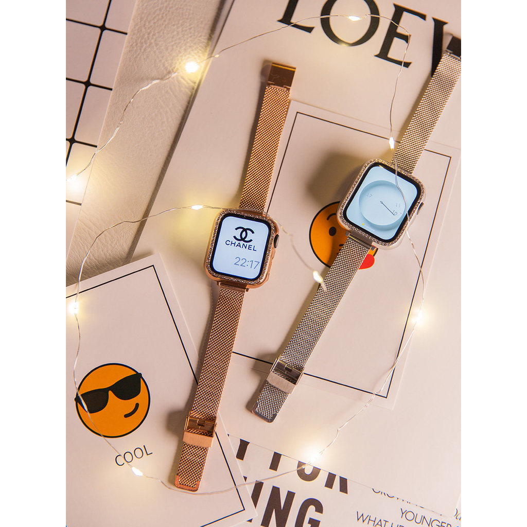 Pulseira iwatch de aço inoxidável com aparência mais fina adequada para Apple Wa