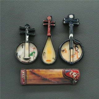 Novo produto Guqin Guzheng Yueqin Pipa Zhongruan instrumento Musical geladeira adesivos ímãs único criativo dos desenhos