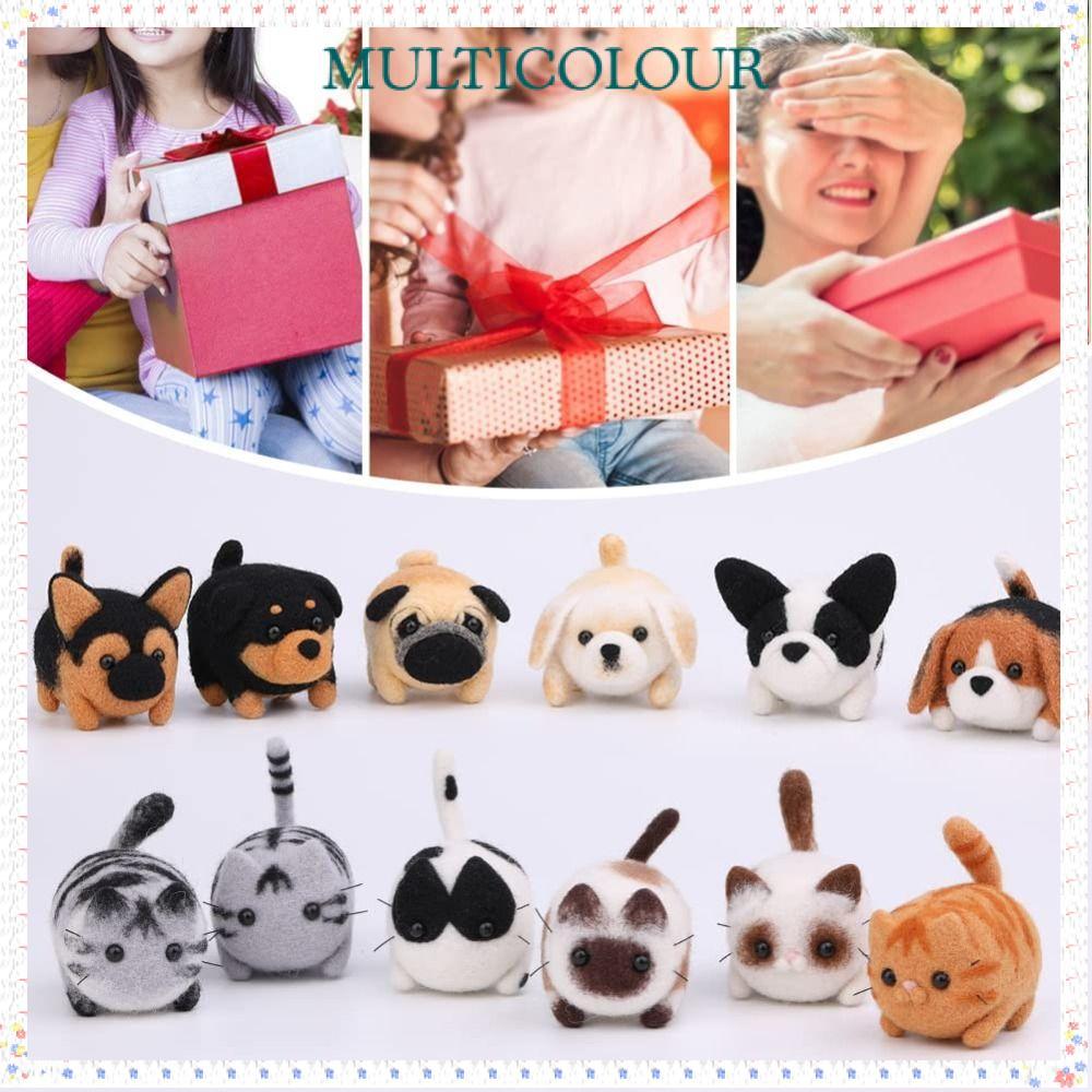 Kit De Feltragem De Agulha Multicolor , Inicial Material De Pacote Animal , Bordado