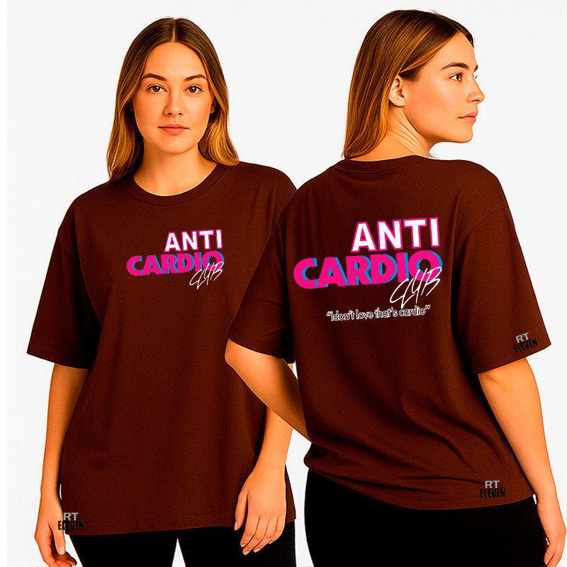 camisetao Feminino oversized  Ant Cardio Moda Fitness camisa academia 100% algodão camiseta treino