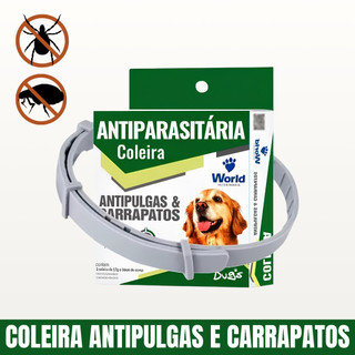Coleiras Tratamento Contra Pulgas e Carrapatos Dugs Para Cães World Veterinária