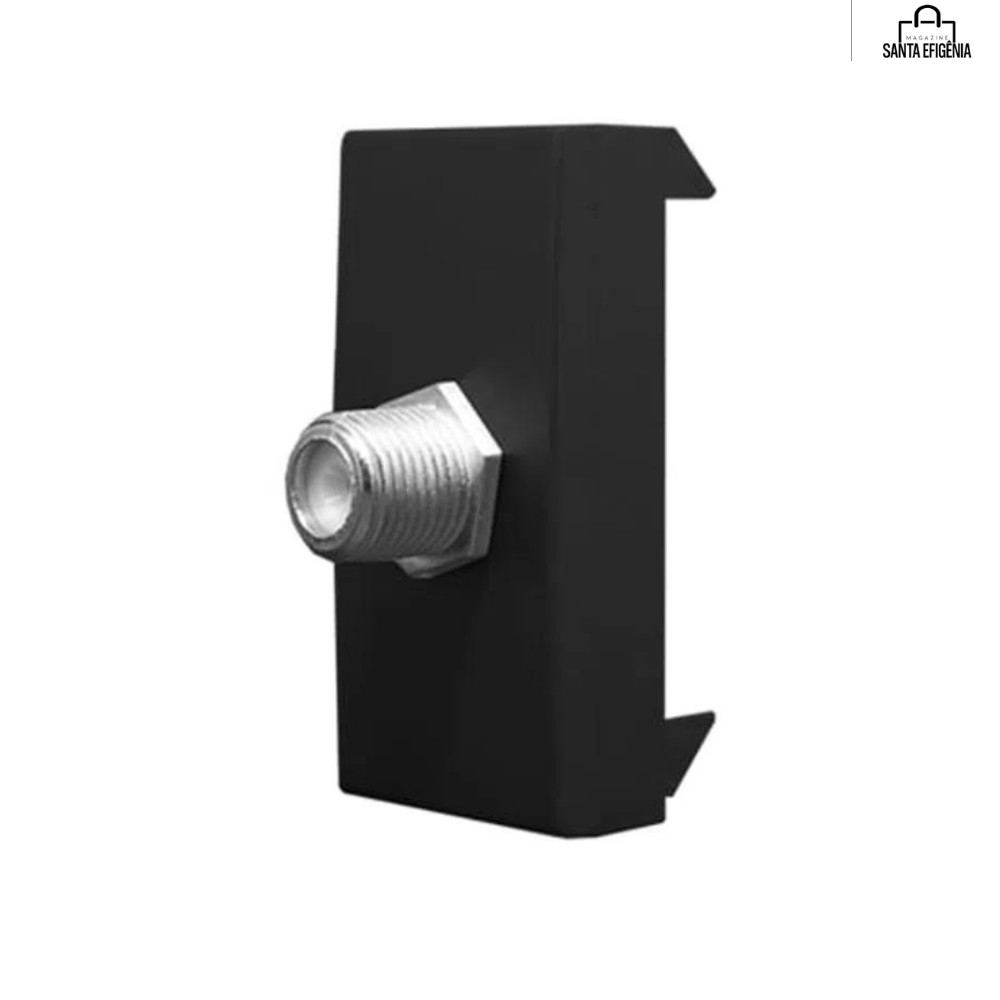 Tomada Antena Tv Coaxial Preto Ébano Inova Pro Class Alumbra
