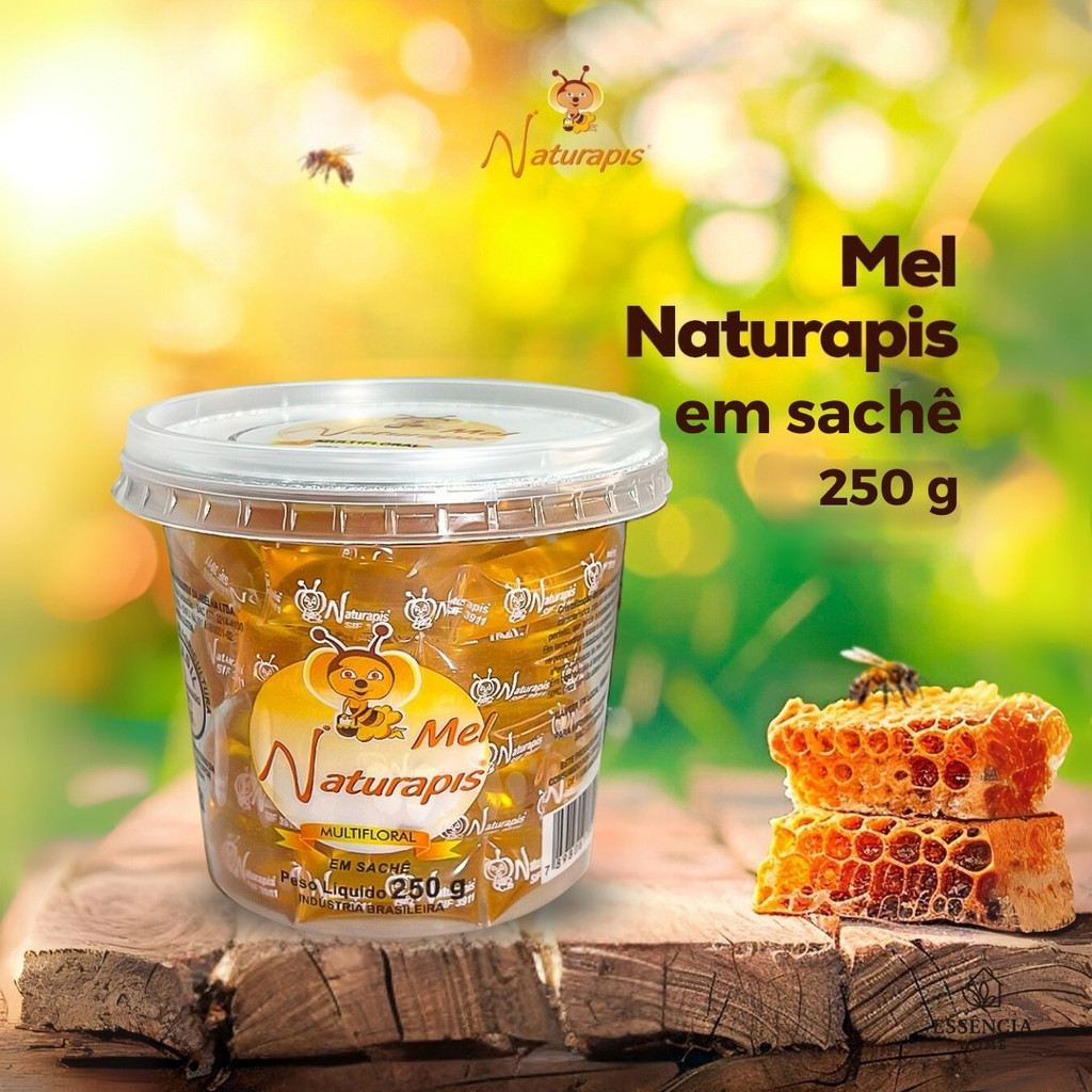 Sachês De Mel 100% Puro Silvestre 250g - Aprox. 70 sachês de Melzinho Sachês De Mel 100% Puro Silvestre 250g - Aprox. 70 sachês de Melzinho