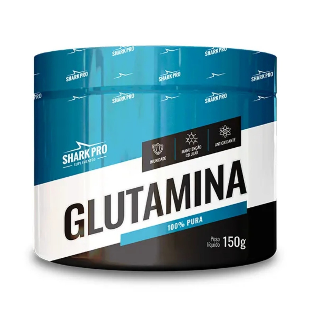 Glutamina Micronizada Pote 150g Sabor Natural Shark Pro em Oferta na Shopee