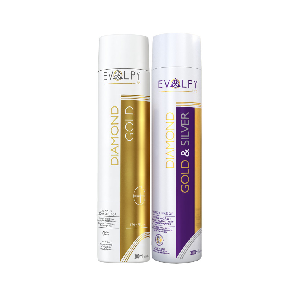 KIT SHAMPOO E CONDICIONADOR | DIAMOND GOLD - EVOLPY LISS