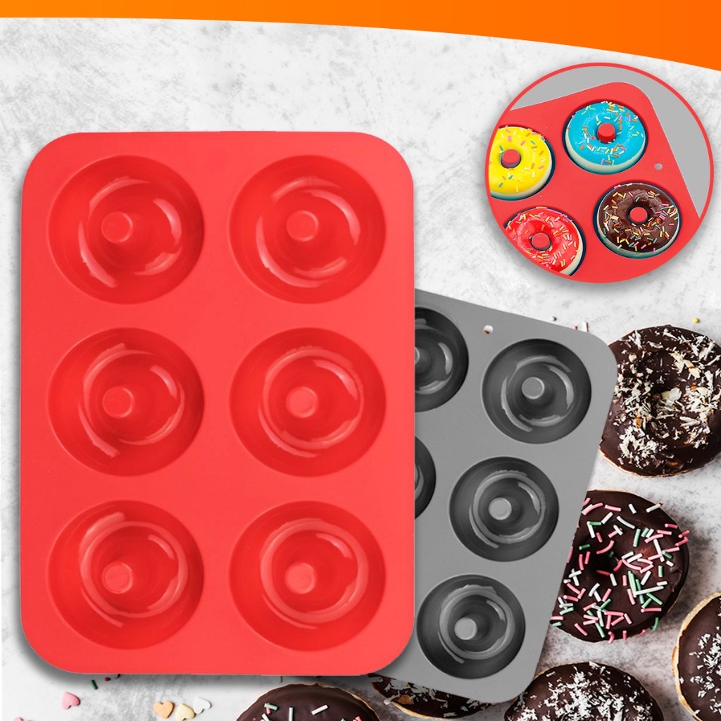 Molde Forma De Silicone Para Chocolate Mini Donuts Pudim Doce 6 Cavidades - Confeitaria e Culinária Nano Shop