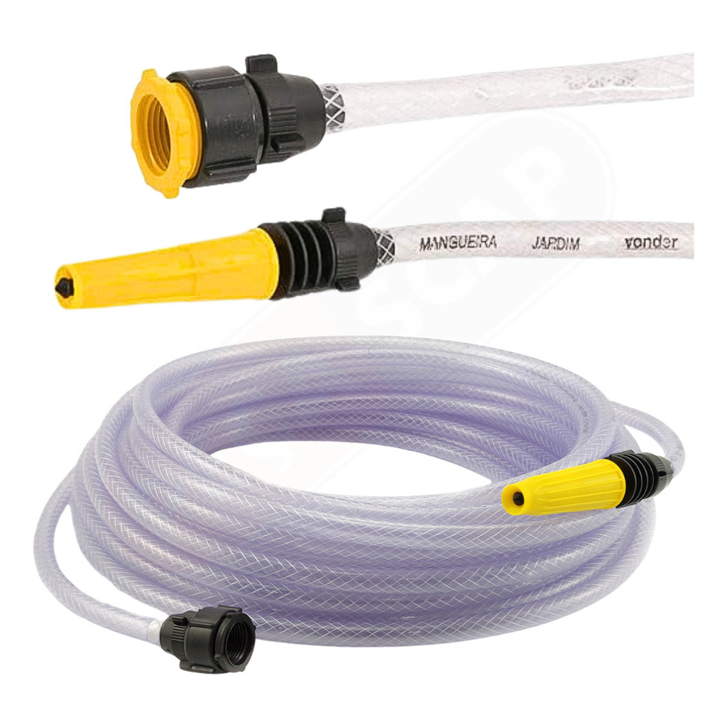 Mangueira De Jardim 20 Metros Trançada C/ Esguicho Vonder