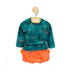Conjunto Menino Camiseta e Sunga UV Folhagem Tigre - Kamylus