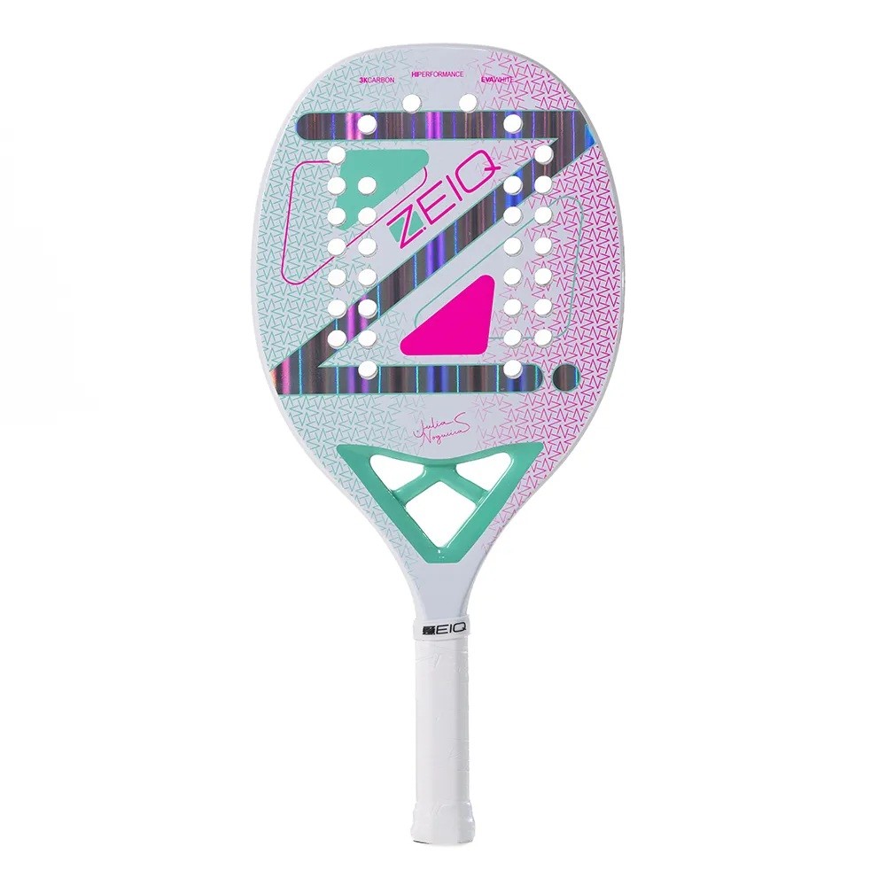 Raquete de Beach Tennis Zeiq Advanced White Julia Nogueira 3k