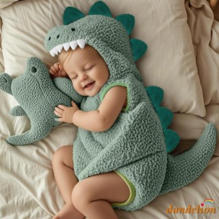 Bebê Halloween Dinossauro Traje De Pelúcia Sem Mangas Capuz Macacão Festa Roupas Engraçadas em Oferta na Shopee
