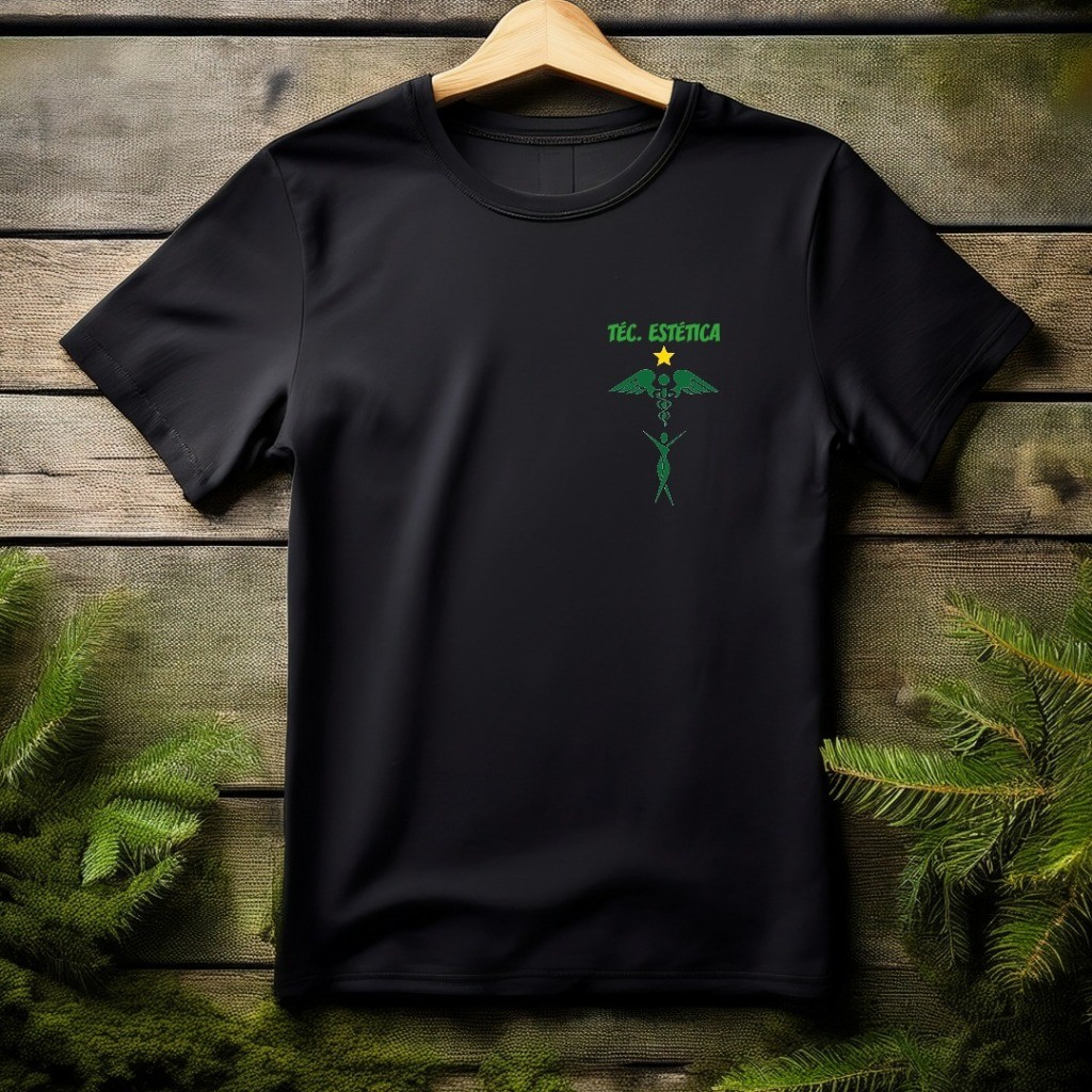 Camiseta camisa básica  100% algodão Estampada  Curso de  TÉCNICO EM ESTÉTICA PROFISSÃO PROFISSIONAL DE ESTÉTICA