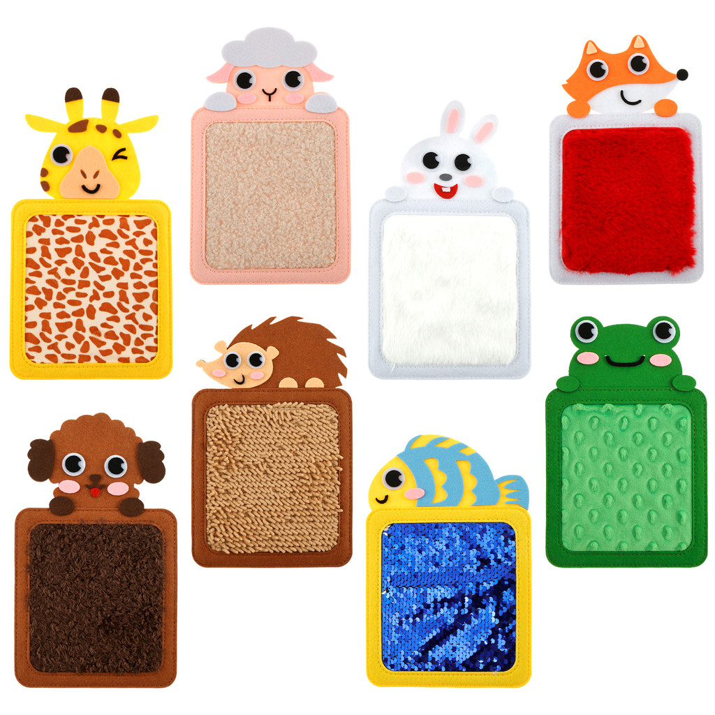 8 Pçs Tapetes Sensoriais De Feltro Sensorial Mini Esteira Engraçado Texturizado Brinquedos Antiderrapante Telhas Para Cr