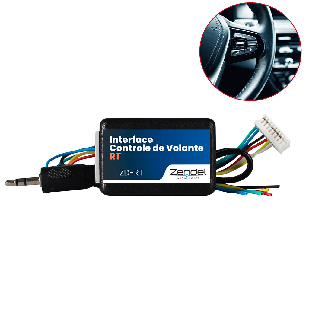 INTERFACE CONTROLE VOLANTE UNIVERSAL Som Automotivo Fiat Toyota Volkswagen Honda
