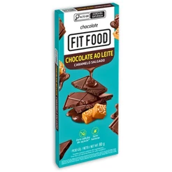 Chocolate Ao Leite 80G Caramelo Zero Lactose Fit Food