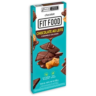 Chocolate Ao Leite 80G Caramelo Zero Lactose Fit Food em Oferta na Shopee
