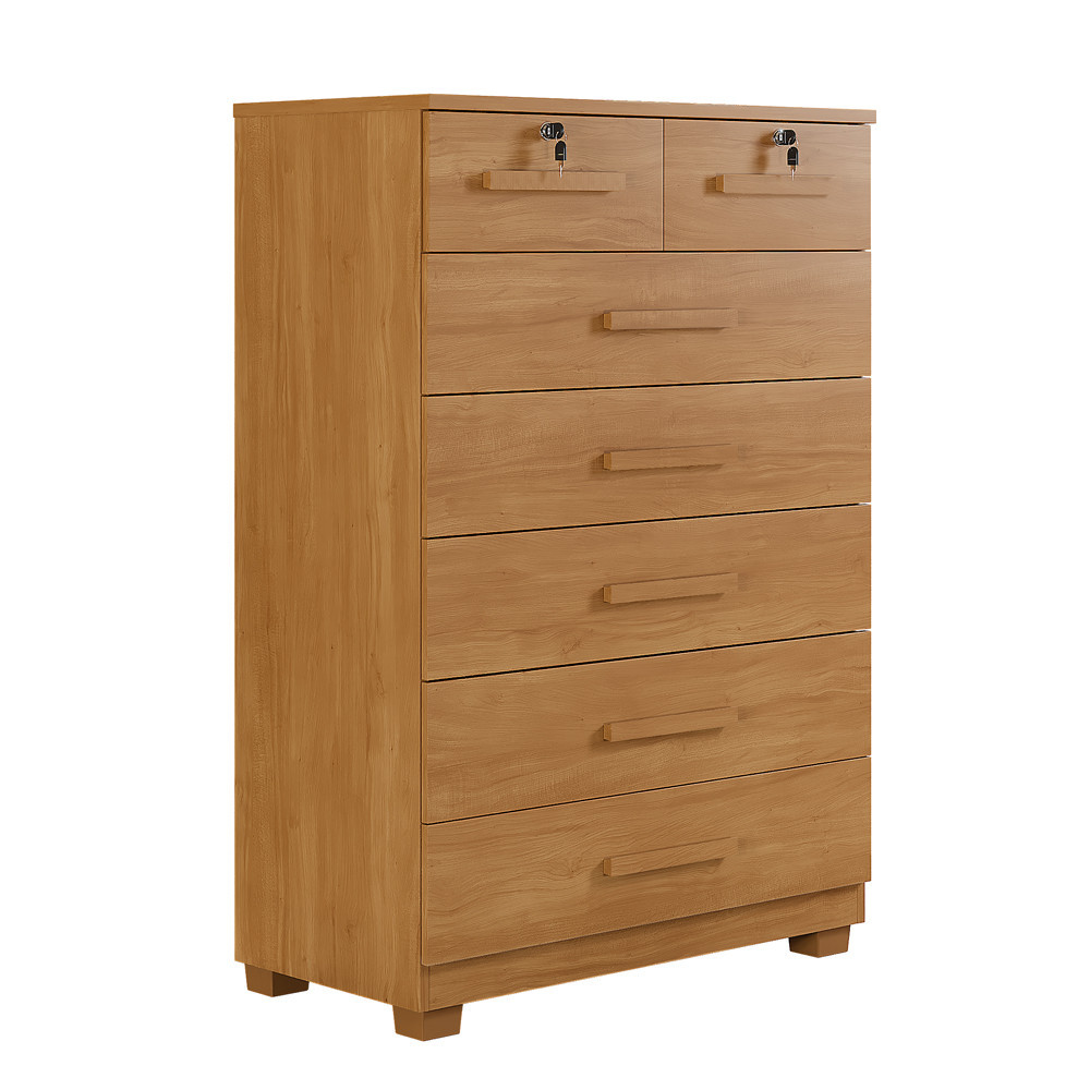 Cômoda Com Chave 7 Gavetas New Barcelona Cinamomo Benetil em Oferta na Shopee