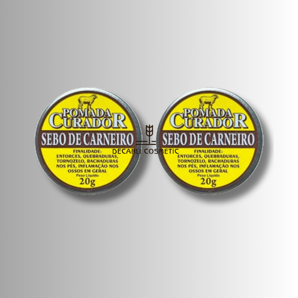 2 UN Pomada Sebo de Carneiro Curador 20g