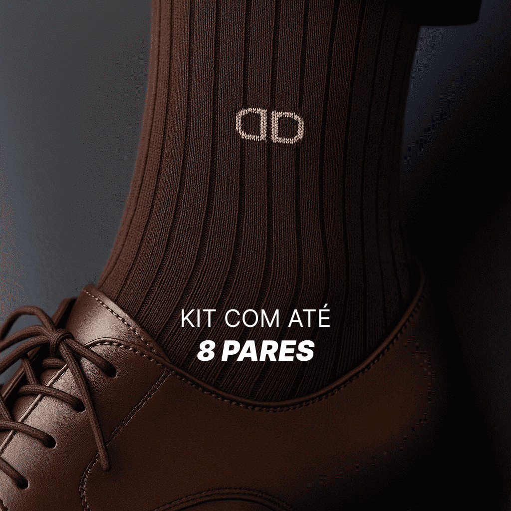 Meia Social Casual Canelada – Elegância, Conforto e Resistência - Kit com 8/6/4/2 em Oferta na Shopee