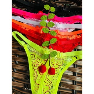 Tanga 3 Tanga Cerejinha FIO Único Viés Com Regulagem Na Lateral Calcinha Cereja em Oferta na Shopee