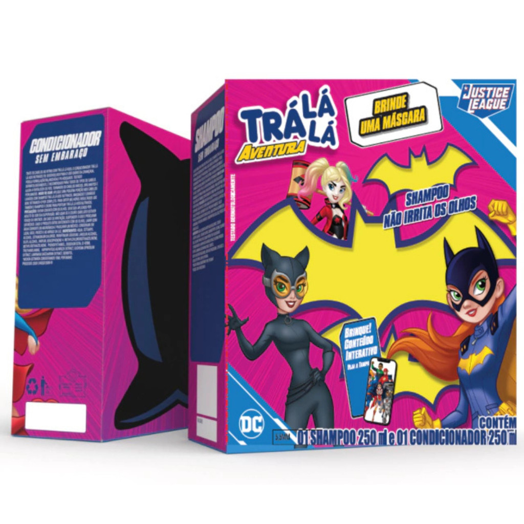 2 Kits Aventura Trá Lá Lá Shampoo + Condicionador 250ml Brilho Poderoso