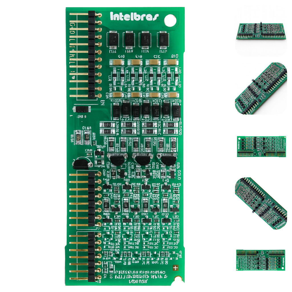 Placa Ramal Intelbras 4RM Desbalanceada Original Para Central PABX Conecta Mais e Modulare Mais