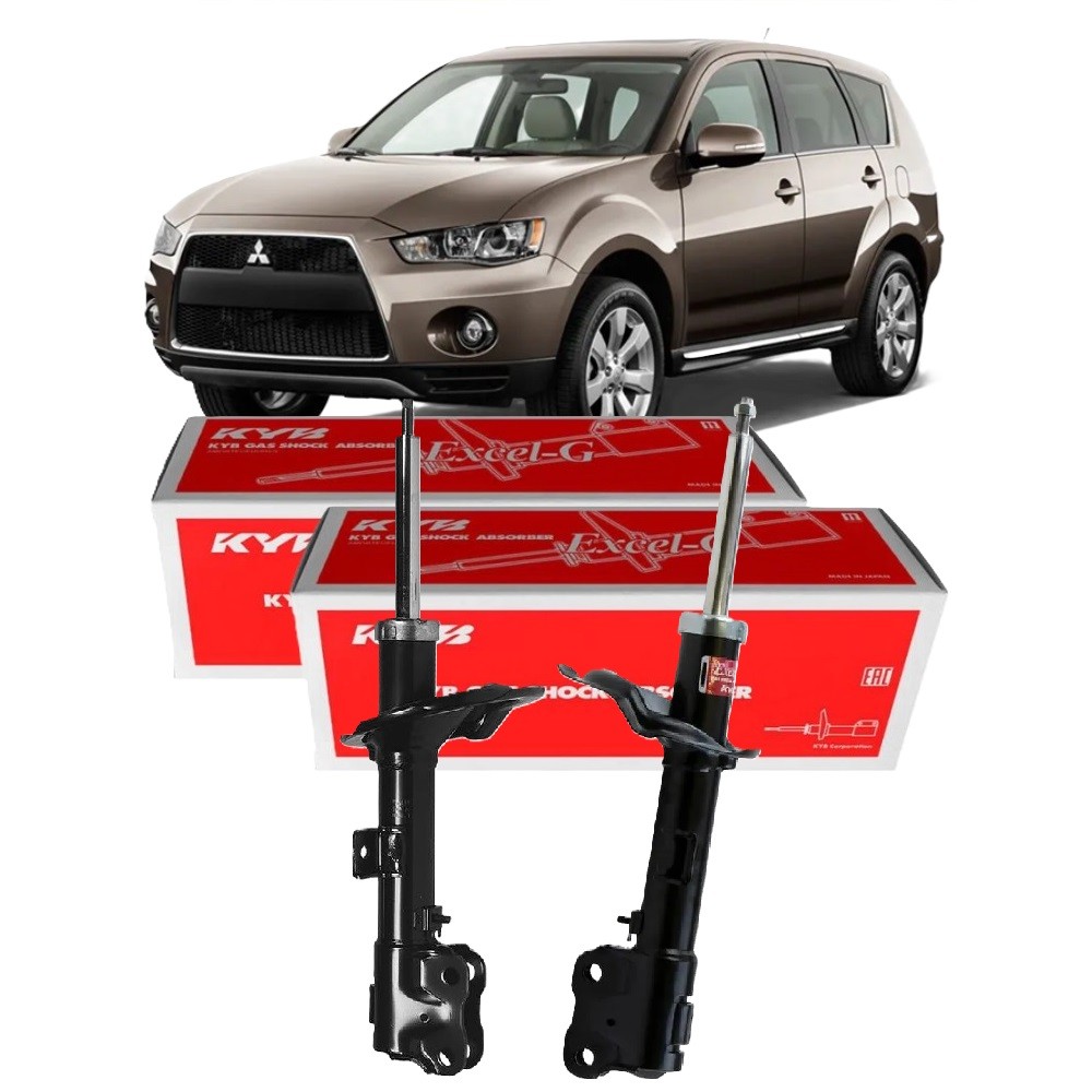 PAR AMORTECEDOR DIANTEIRO MITSUBISHI OUTLANDER 2006 ATÉ 2013 KAYABA
