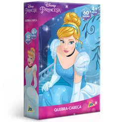 QUEBRA CABEÇA PRINCESA CINDERELA DISNEY 60 PEÇAS JAK TOYSTER PUZZLE FILME DESENHO CRIANÇA MENINA
