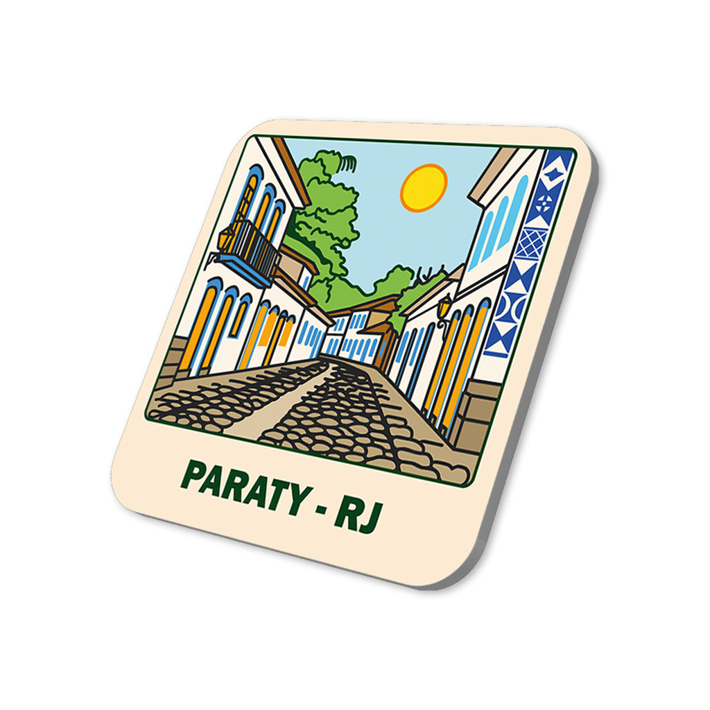 Imã Geladeira Lembrancinha de Paraty - Rio de Janeiro Brasil 5x5cm De Metal