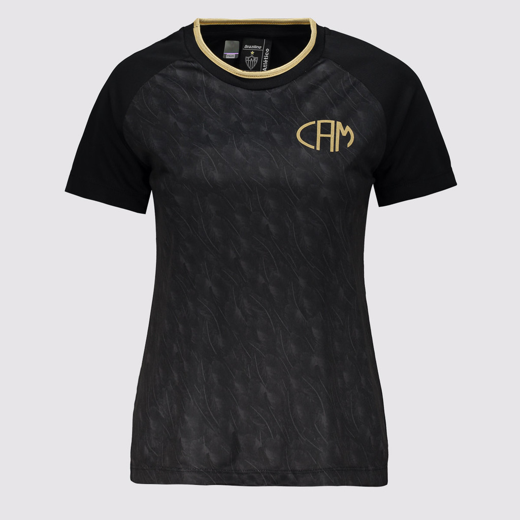 Camisa Atlético Mineiro Eletrizante Feminina Preta em Oferta na Shopee