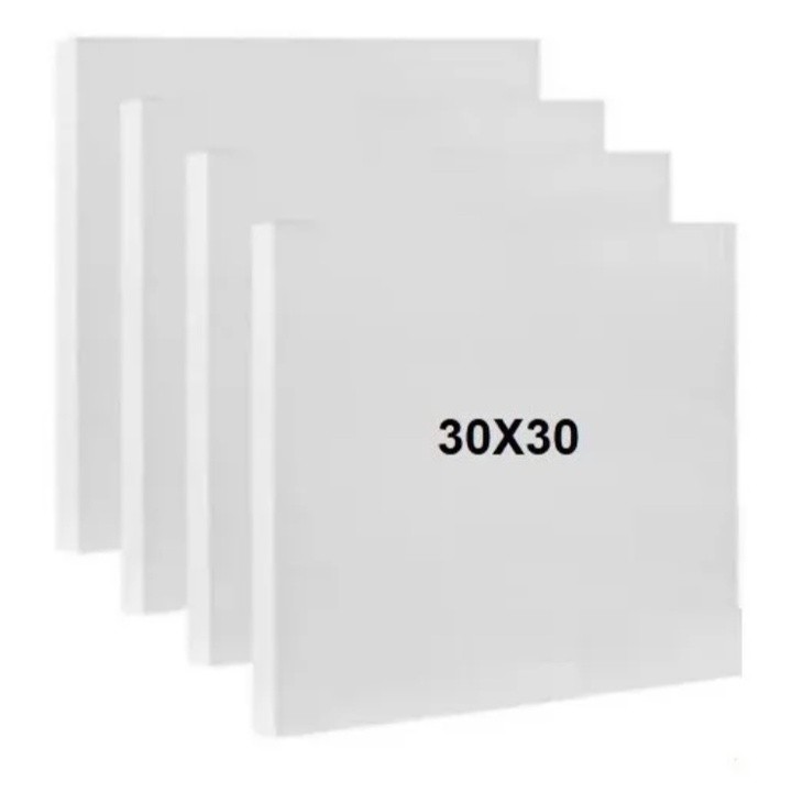 Kit com 3 Telas Para Pintura 30x30cm R&D QUADROS