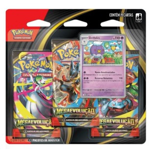 Blister Triplo Pokémon MegaEvolução Drifblim COPAG em Oferta na Shopee