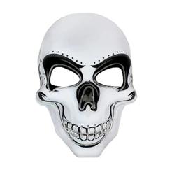 Máscara Caveira Uma Noite de Crime LED de Halloween
