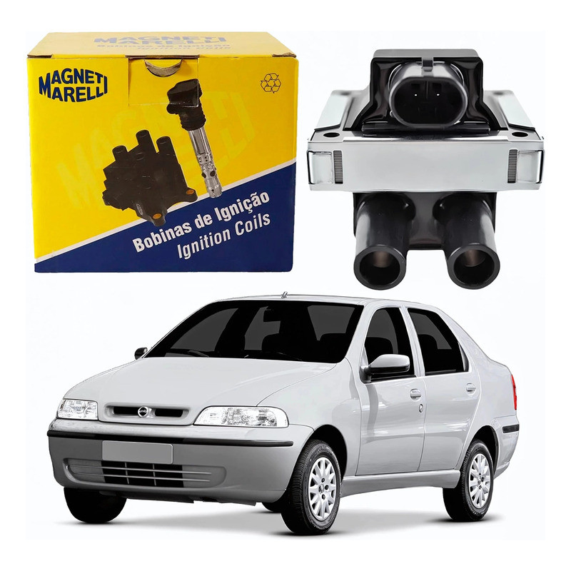 Bobina Ignição Marelli Siena 1.0 8v Fire Gas 2001 A 2005