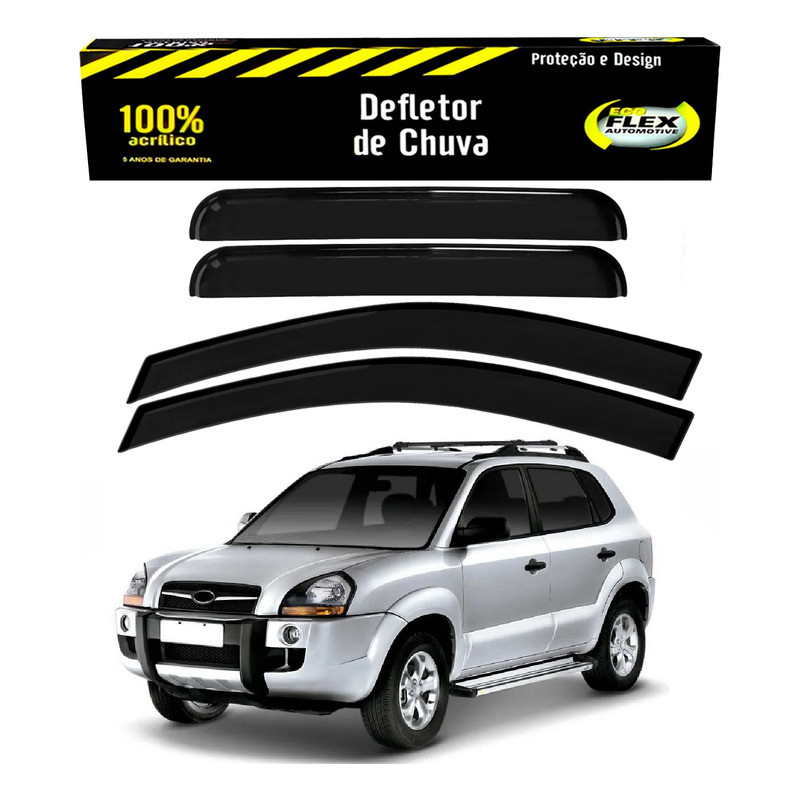 Jogo Defletor Calha Chuva Hyundai Tucson 2.0 2013 A 2019 em Oferta na Shopee