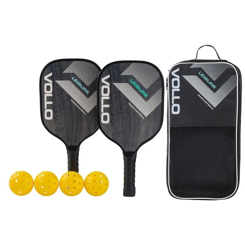 Kit Pickleball Lazer 2 Raquetes 4 Bolas E Bolsa Completo