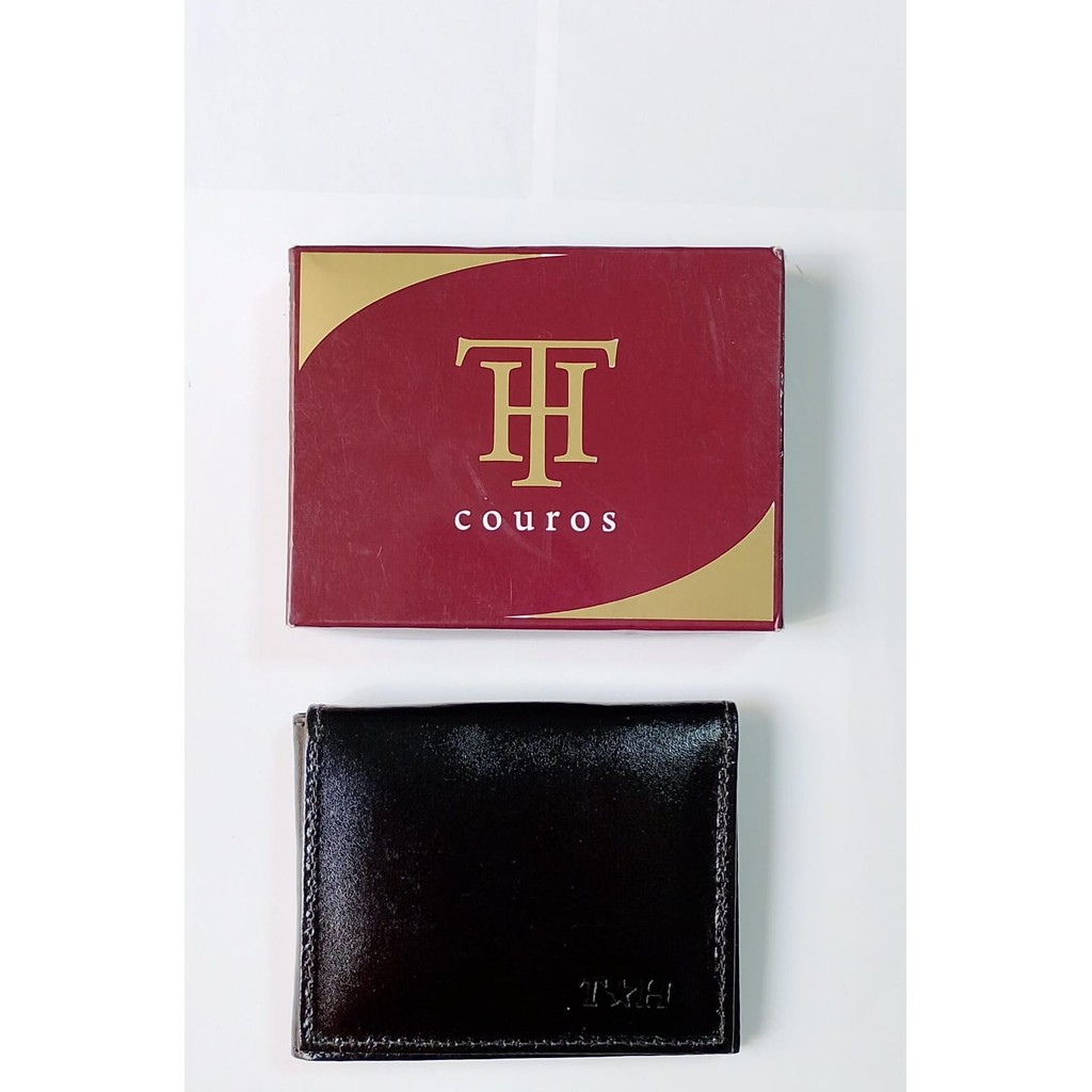 CARTEIRA  COURO ORIGINAL MASCULINA (PRETO)