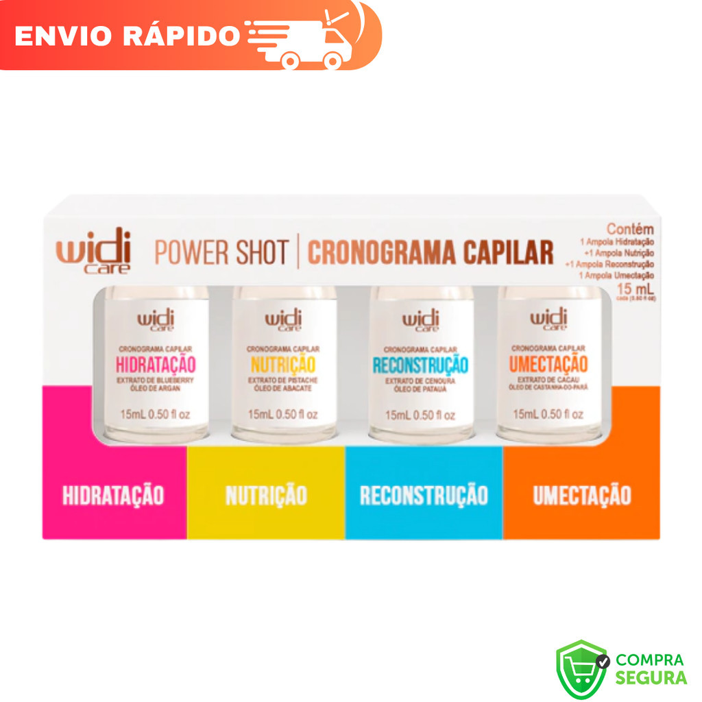 Cronograma Widi Care Power Shot 60ml - Hidratação, Nutrição, Reconstrução e Umectação