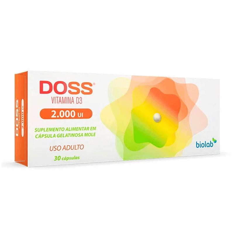 Suplemento Alimentar Doss 2.000UI 30 Cápsulas Gelatinosas Moles em Oferta na Shopee