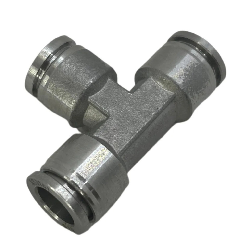 Conexão pneumática união em t aço inox tubo 04mm engate