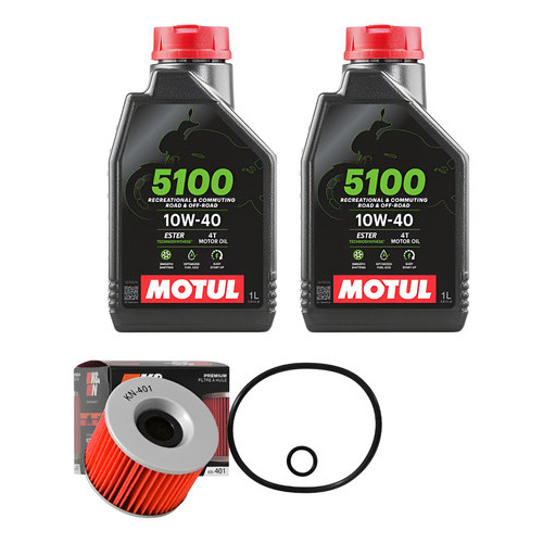Kit Troca Óleo Motul 5100 + Filtro K&n Kawasaki Ninja 250r
