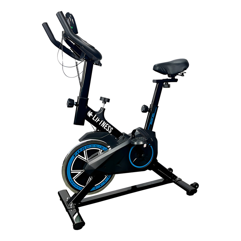 Bicicleta Ergométrica Bike Academia Spinning X11 cor preto e vermelho