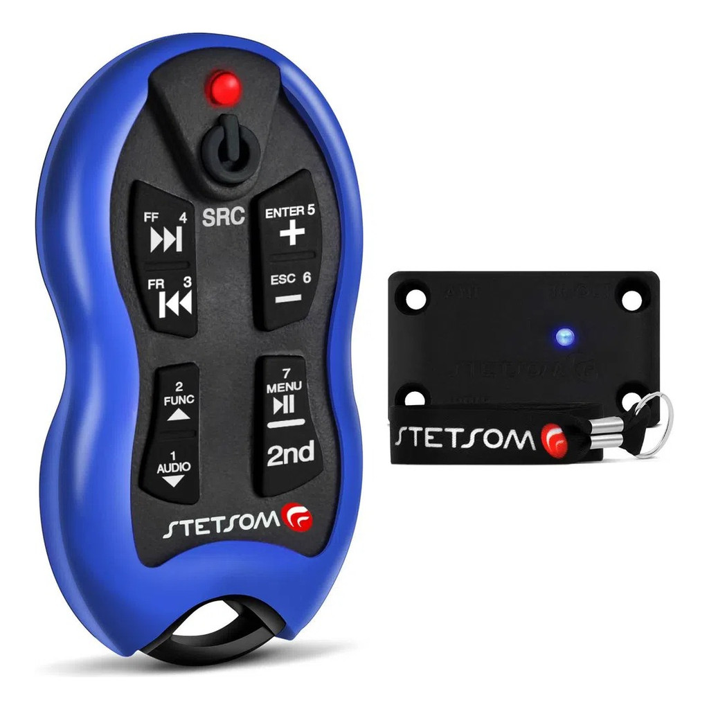 Controle Longa Distância Stetsom Sx2 Azul 500m Para Som Automotivo