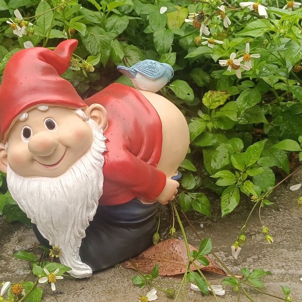 Jardim jardim ornamentos bunda nua pequeno anão resina jardim ornamentos pátio varanda decoração ao ar livre elfo jardin