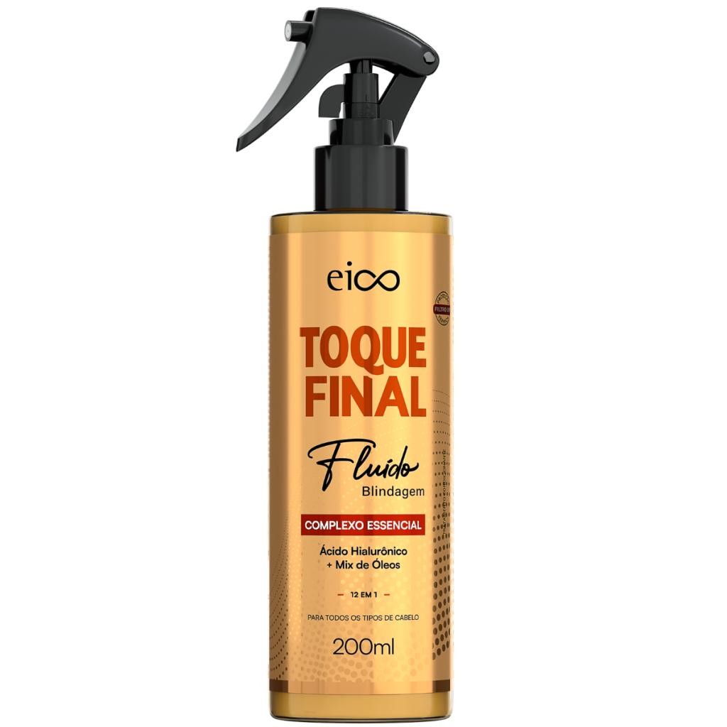 Eico Spray Leave-in Fluído Blindagem Toque Final Brilho Hidratação Proteção Térmica Filtro UV 200ml em Oferta na Shopee