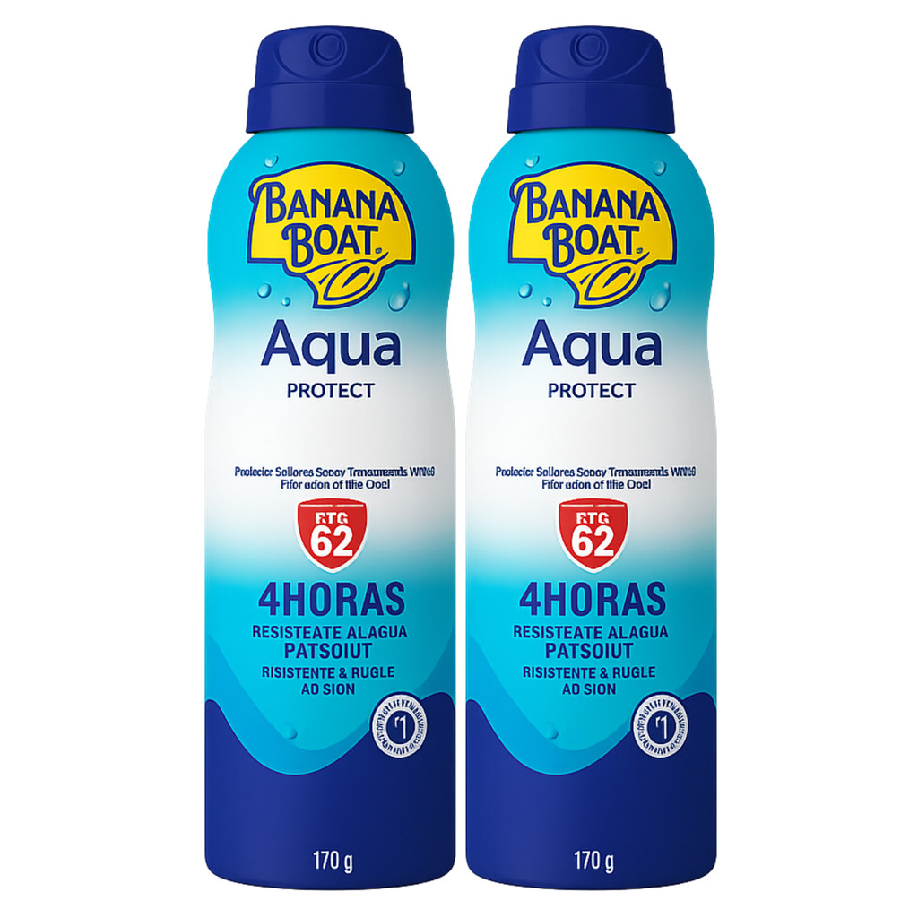 KIT COM 2 BANANA BOAT AQUA PROTECTION - FPS 62 170G R0120