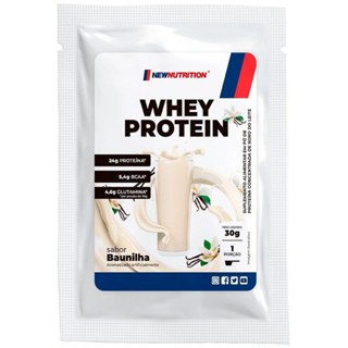Whey Protein Concentrado - 1 Sachê 30g Baunilha - NewNutrition em Oferta na Shopee