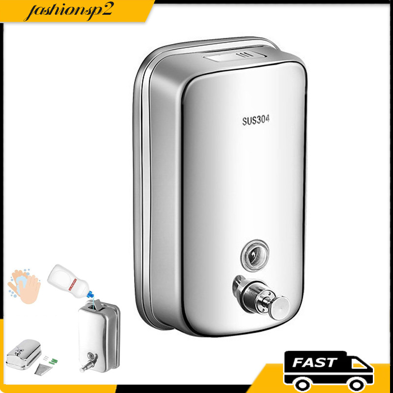 Luxo Inox304 Dispenser  Saboneteira Líquida Álcool Parede 1050ml  Alta qualidade Saboneteira Casa Cozinha Escritório
