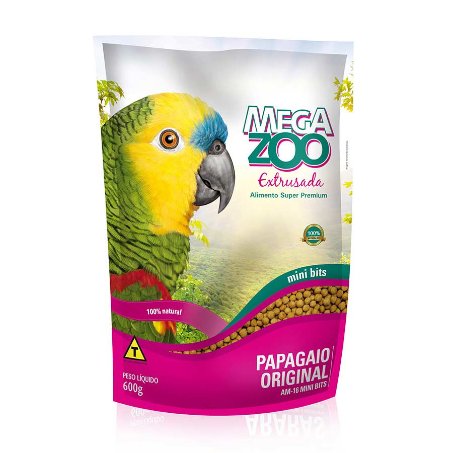 Raçao Extrusada Megazoo Am16 para Papagaio Mini