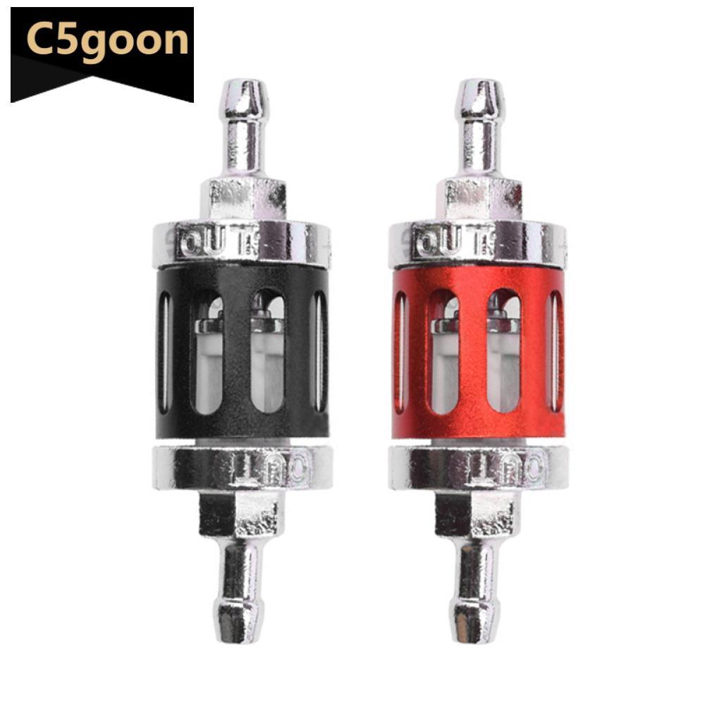 C5GOON Universal 8mm Motocicleta Gás Combustível CNC Liga De Vidro Gasolina Filtro Óleo Alumínio Acessórios Do Motor I8Q