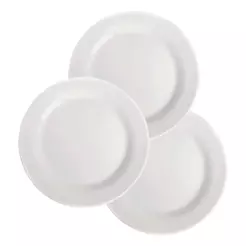 Conjunto de Pratos Rasos Nadir Vidro Opaline Menu 12 peças